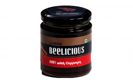 LivRite Beelicious Honey with Cinnamon   Glass Jar  250 grams